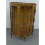 Mahogany china display cabinet with glazed doors, 124 x 89cm