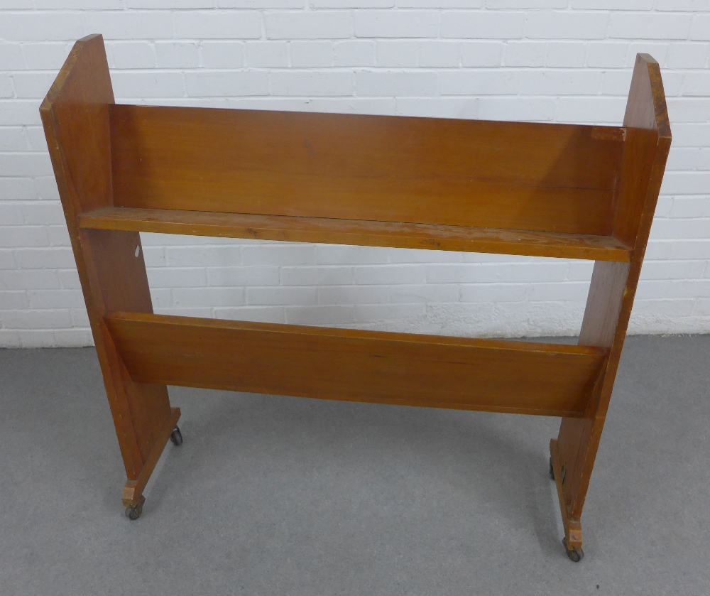 Early to mid 20th century book case , with two trough shelves, 108 x 107cm