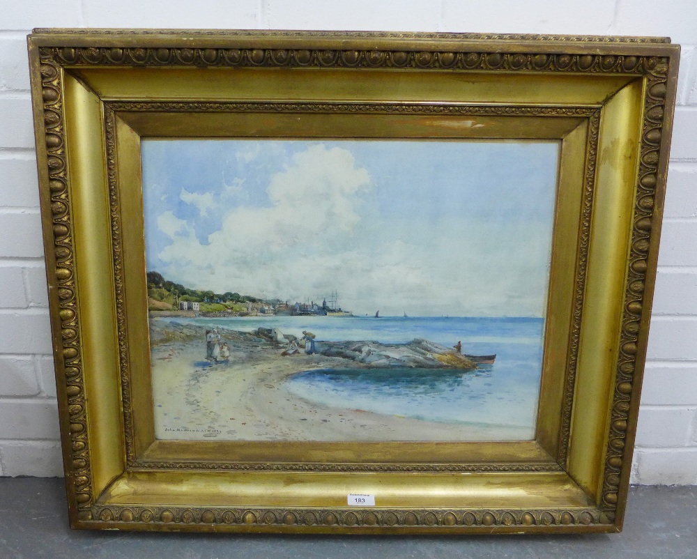 John Muirhead RSW (1863 - 1927) East Wemyss Harbour, Fifeshire, Watercolour, signed and dated - Image 2 of 3