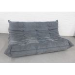 Ligne Roset Togo sofa, Michel Ducaroy, with grey upholstery, 72 x 175cm