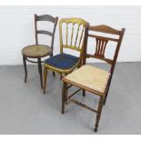 Thonet Bentwood cafe chair, giltwood chair and another (3)