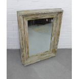 Ornate rectangular framed wall mirror, 107 x 81cm