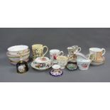 Mixed lot of 18th & 19th century porcelain to include cups, saucers, candlestick, slop bowls,