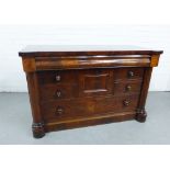 19th century mahogany scotch chest, 80 x 125cm