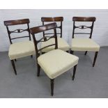 Set of four 19th century chairs, (4)