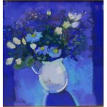Pam Glennie (Scottish contemporary) Still Life - Jug of Flowers, Pastel, signed, framed under glass,