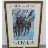 Fryda Exposition poster, in a glazed frame, size overall 50 x 70cm