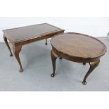 Two occasional tables, one with a pie crust edge, 45 x 76cm (2)