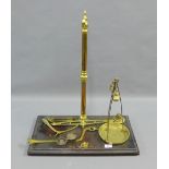 Set of Avery brass scales and weights