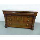 19th century mahogany Scotch chest, 77 x 125cm