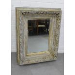 Ornate rectangular framed wall mirror, 86 x 67cm