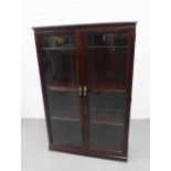 Glazed two door cabinet, 128 x 84cm