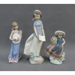 Two Lladro figures and a Nao figure, (3)