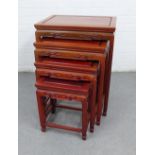 Chinoiserie nest of four tables, 66 x 52cm (4)