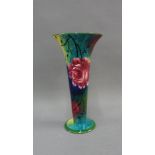 Wemyss Jazzy pattern vase with a flared rim and circular foot, with printed backstamp, No.213,