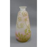 Cameo glass vase, bearing a Galle signature, 17cm high