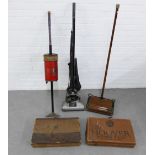 A collection of vintage Vacuum cleaners to include Hoover and accessories, etc (a lot)