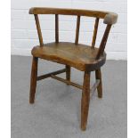 Child's elm Windsor style chair , 43 x 38cm