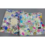 Two vintage patchwork panels, 170 x 200cm (2)