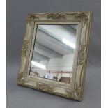 Giltwood rectangular mirror with as strut back, 33 x 40cm