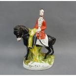 19th century Staffordshire figure Omerpash, on an oval base, 23cm high