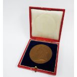 Queen Victoria 1837 - 1897, cased bronze medallion to commemorate her sixty years of reign