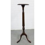 Mahogany torchere 105cm high