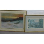 Farquharson coloured print and another, both in glazed frames, (2)