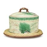 English SchoolA Majolica Stilton Cheese Stand Cover, late 19th century Unmarked and unstamped. H: 8,