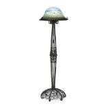Daum (French, est. 1878)A Floor Lamp, France, circa 1920 Internally-decorated glass, patinated