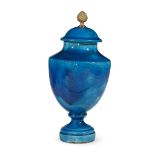 Attributed to Edmond Lachenal (French, 1855-1948)Turquoise Glazed Covered Vase, France, early to mid