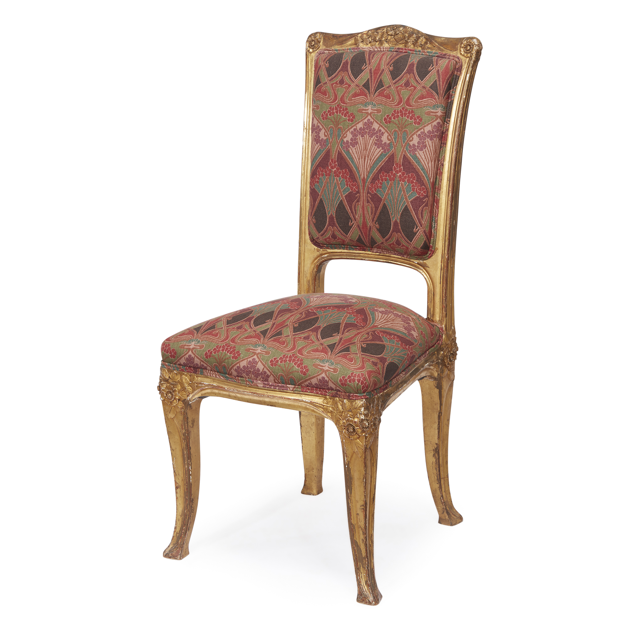 Louis Majorelle (French, 1859-1926)Side Chair, France, circa 1900 Carved and gilt wood,