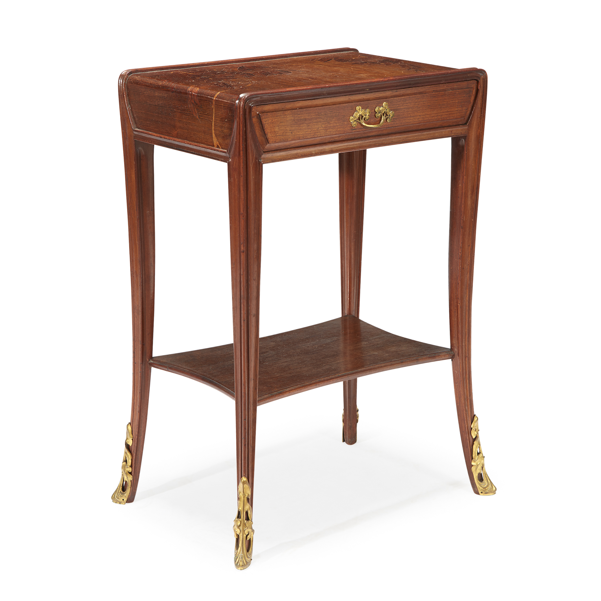 Louis Majorelle (French, 1859-1926)A Two-Tier Side Table, France, circa 1900 Mahogany and ormolu-