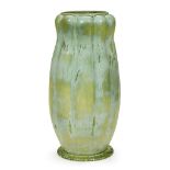 Tiffany Studios (American, active 1902-1932)Ribbed Favrile Ceramic Vase, New York, circa 1910 Glazed