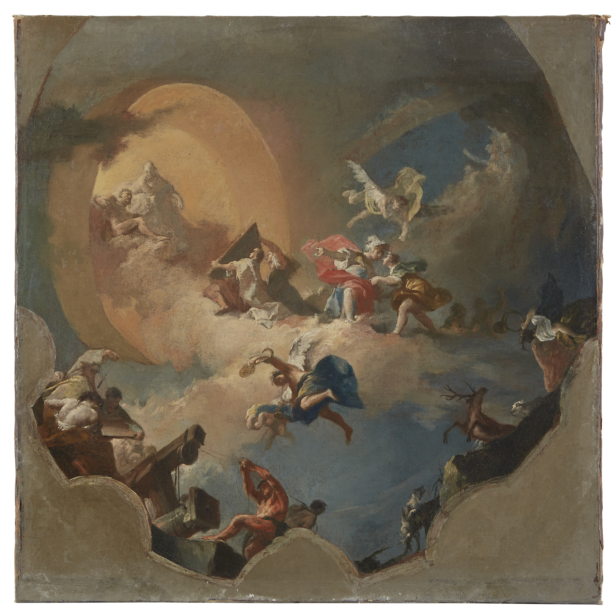 Attributed to Giovanni Battista Tiepolo (Italian, 1696-1770) The Apotheosis of the Arts (A