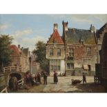 Willem Koekkoek (Dutch, 1839–1895) A Dutch Street in Summer Signed 'W. Koekkoek' bottom left, oil on