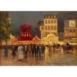 Édouard Léon Cortès (French, 1882–1969) Le Moulin Rouge, Place Blanche Signed 'EDOUARD [sic]