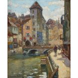 Édouard Léon Cortès (French, 1882–1969) Pont sur le Canal de Thiou, Annecy Signed 'Edouard [sic]