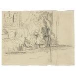 Pierre Bonnard (French, 1867–1947) Landscape Study; with Preparatory Sketch verso Stamped with