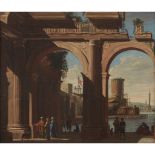 Viviano Codazzi (Italian, c.1604–1670) Doric Arcade, with the Torre di S. Vincenzo Oil on canvas