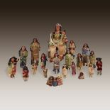 A Collection of Skookum souvenir dolls, Montana, circa 1914-1960