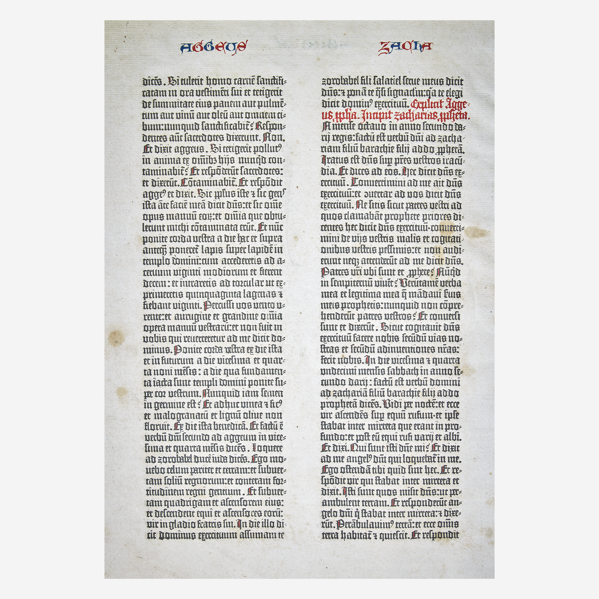 [Incunabula] Gutenberg, Johann (printer), Leaf From the Gutenberg Bible - Image 2 of 3