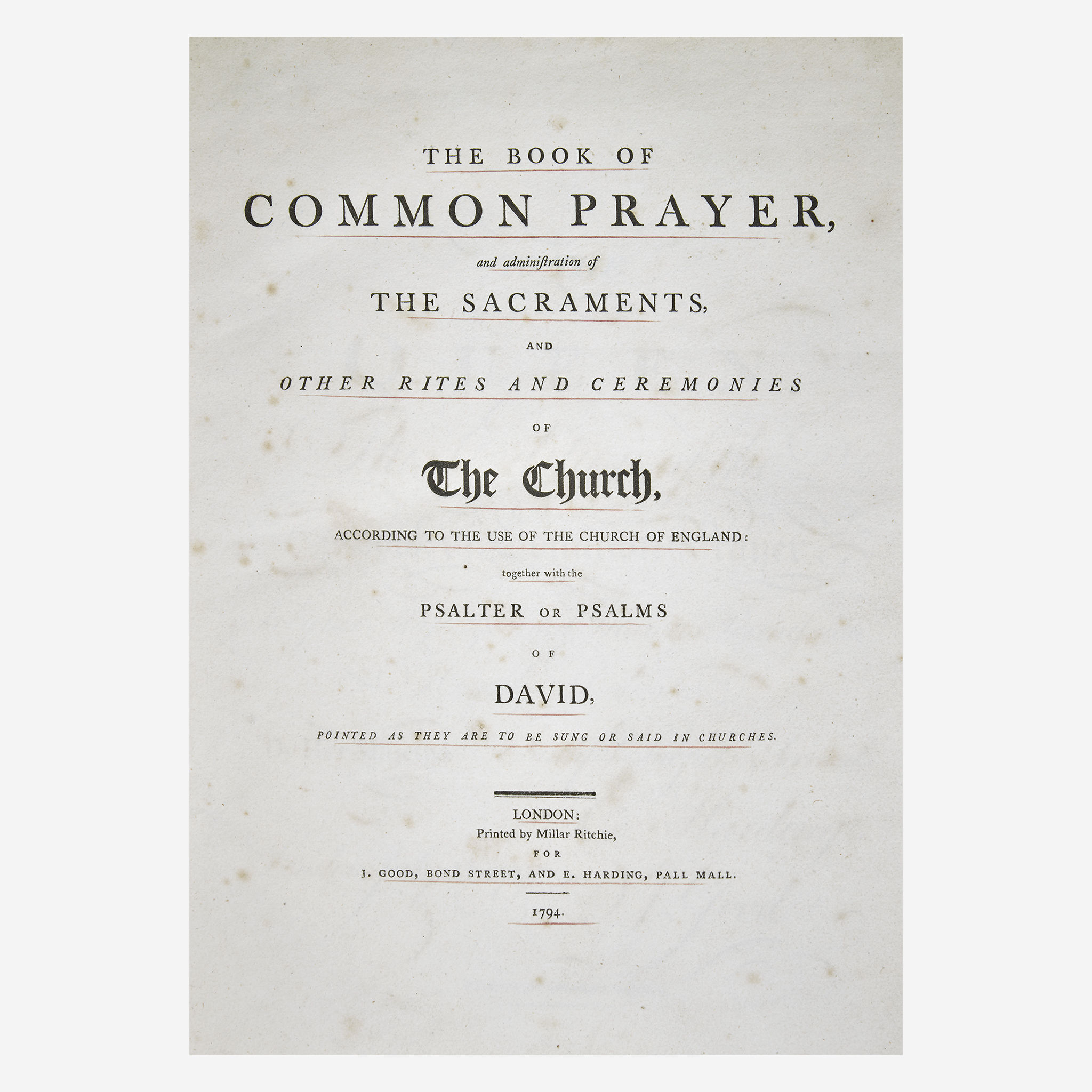 [Religion], The Book of Common Prayer, and Administration of the Sacraments, and Other Rites and Cer - Image 2 of 3