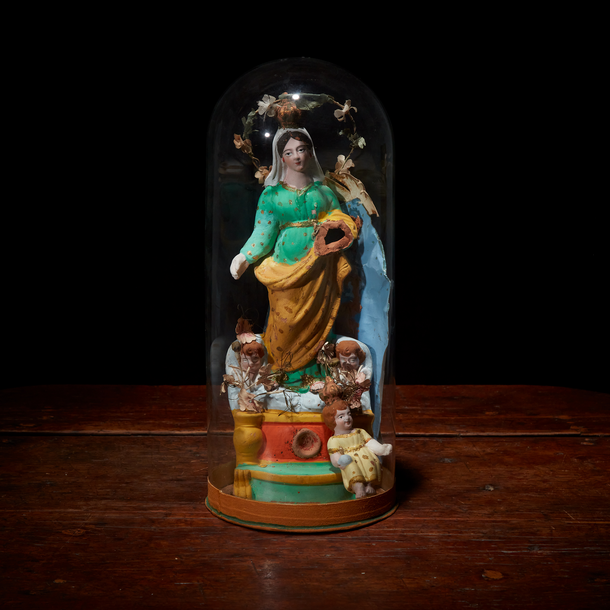 Three santibelli depicting the Virgin and Child , French or Italian, late 19th century - Image 4 of 4