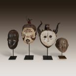 A collection of African masks,