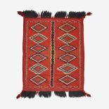 A Navajo woven sampler with fringe, Early 20th century