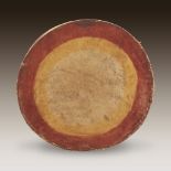 A Plains painted hide hand drum, Late 19th century