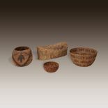 Four Central California basketry items, 20th century