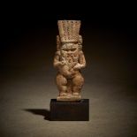 An Egyptian faience Bes figure, Late Dynastic to Ptolemaic Period, circa 664 to 30 B.C.E.