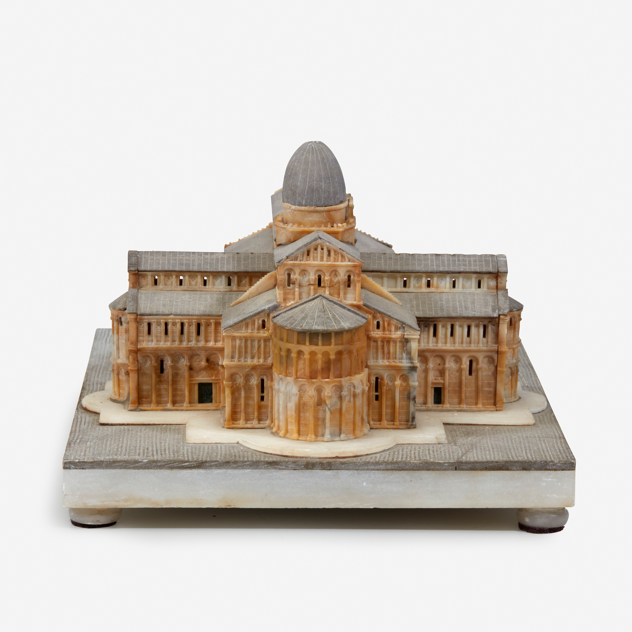 An Italian Grand Tour alabaster model of Pisa Cathedral, circa 1860s - Image 2 of 6